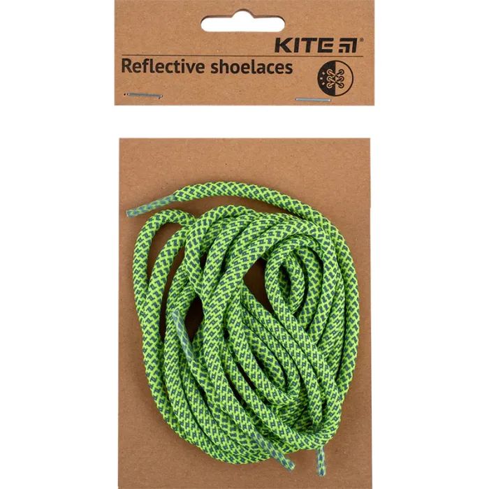 Шнурівки Kite 128 світловідбиваючі, сині (K23-128-3)