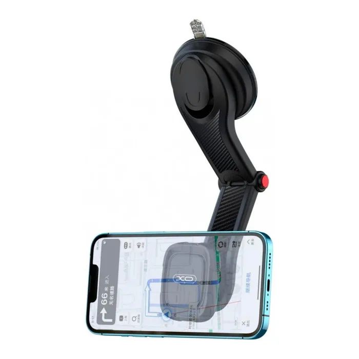 Універсальний автотримач XO C106 Dashboard suction cup adjustable magnetic Phone holder Black (6920680830343) зображення 3