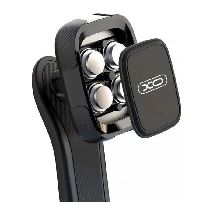 Універсальний автотримач XO C106 Dashboard suction cup adjustable magnetic Phone holder Black (6920680830343) зображення 4