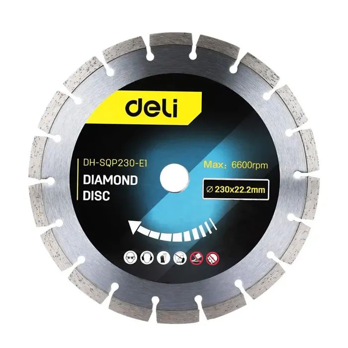 Круг відрізний Deli 230 x 22,2 мм для сухого різу (EDH-SQP230-E1)