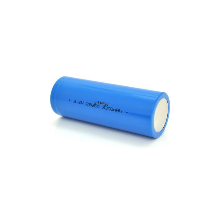 Акумулятор 26650 3300mAh, LiFePO4, FlatTop, 3.2V, Blue Vipow (IFR26650-3300mAhFT / 31075) зображення 2