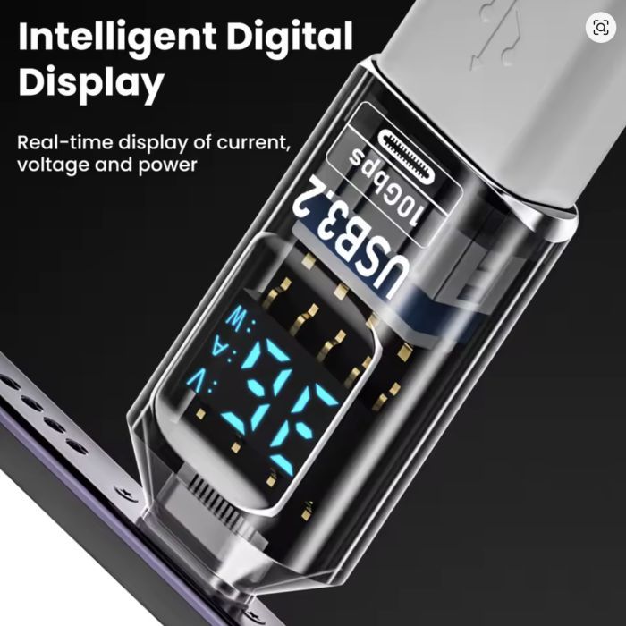 Перехідник OTG USB 3.2 AF to USB-C M 10Gbps QC 36W with display XoKo (AC-322UTC) зображення 4