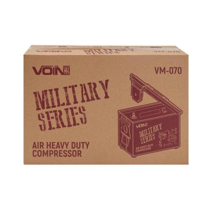 Автомобільний компресор VOIN VM-070 "MILITARY SERIES" 150psi/25A/90л (VM-070) зображення 5