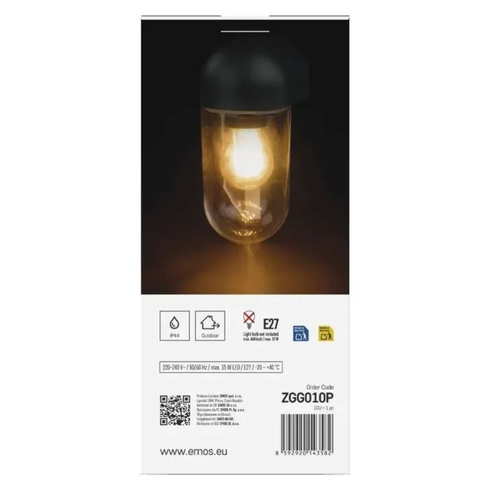 Светильник EMOS E27 15 Вт IP44 (ZGG010P) изображение 8