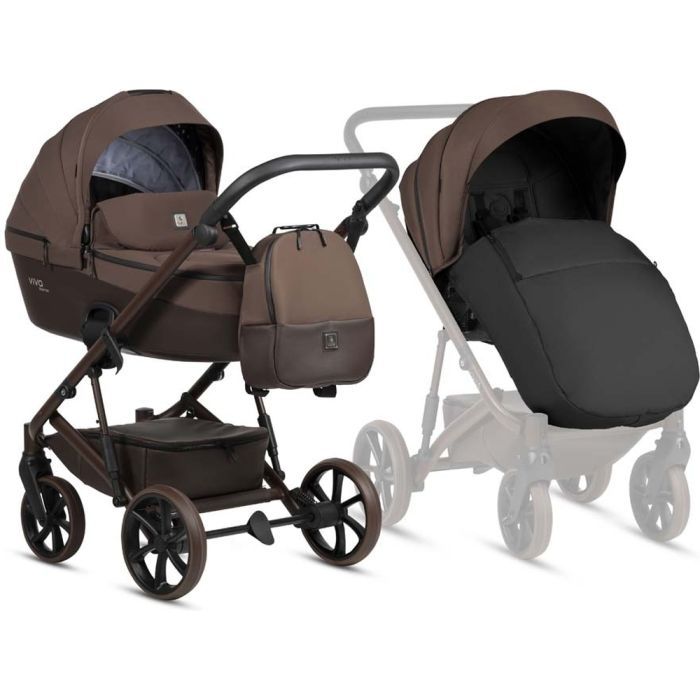 Коляска TUTIS 2 в 1 VIVA 6 plus (Essential Espresso) (1612067)