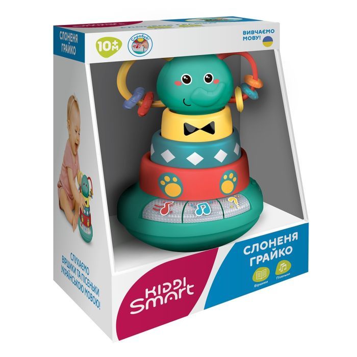 Развивающая игрушка Kiddi Smart Слоненя Грайко (1305-UK) изображение 2