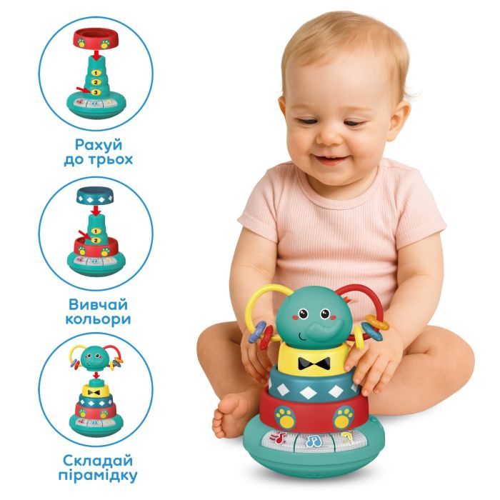 Развивающая игрушка Kiddi Smart Слоненя Грайко (1305-UK) изображение 4