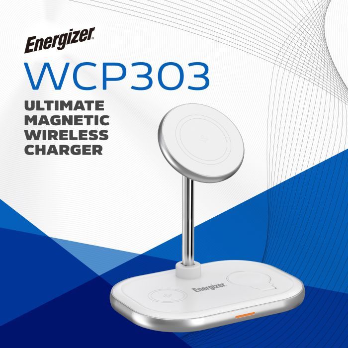 Зарядний пристрій Energizer 15W 3-in-1 magnetic wireless black (WCP307) зображення 3