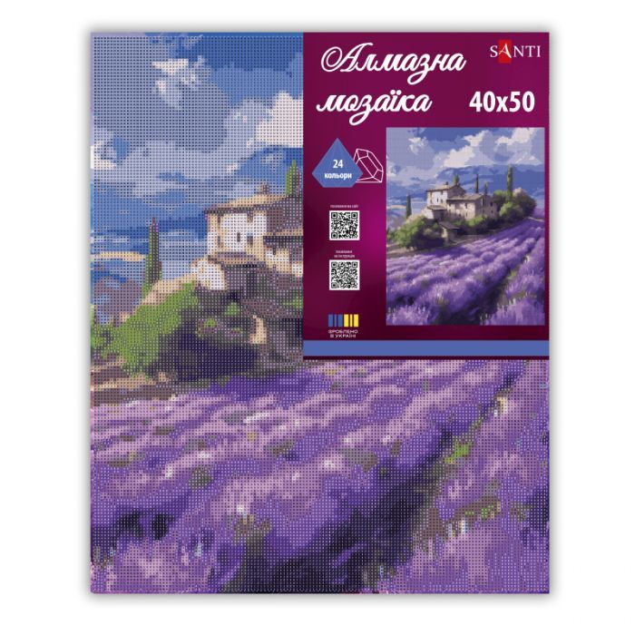 Картина по номерам Santi алмазна мозаїка Прованс 40х50 см на підрамнику (956044) изображение 2