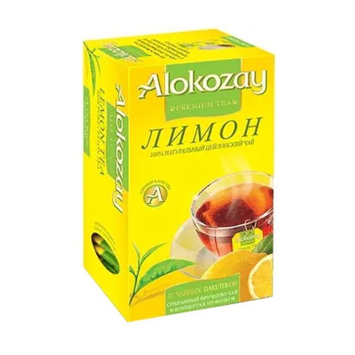Чай Alokozay черный с ароматом лимона 25х2 г (4820229040436)