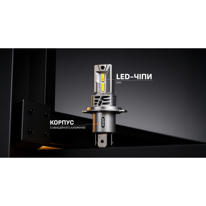 Автолампа PULSO LED-chips CREE/9-32v/2x25w/4500Lm/6000K (M4-H4) изображение 4