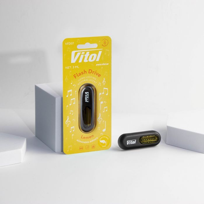 Ароматизатор для автомобіля VITOL Flash Drive Lemon (VFD07) зображення 2