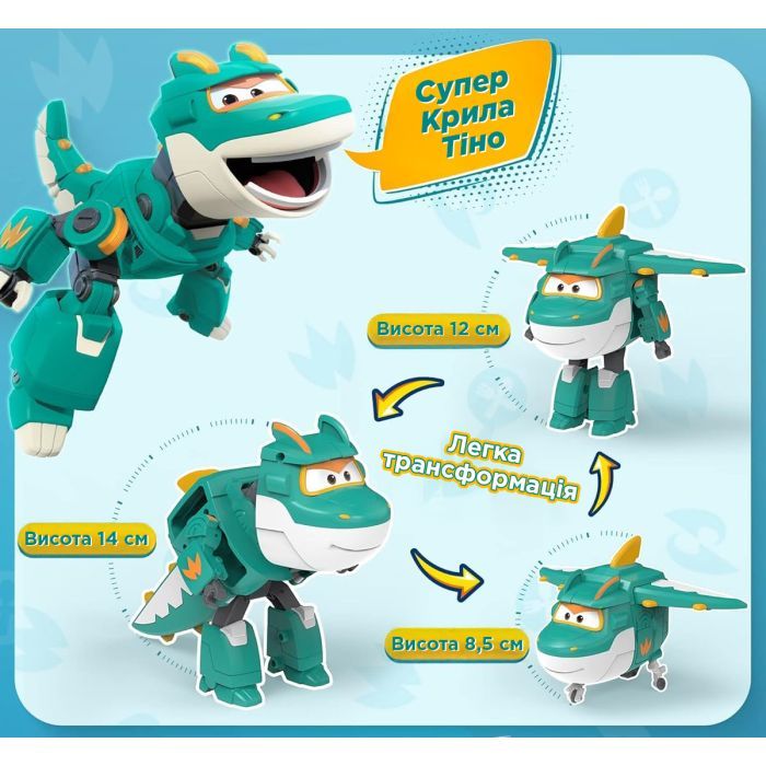 Фігурка Super Wings трансформер Transforming Тіно (Tino) (EU780237) зображення 9