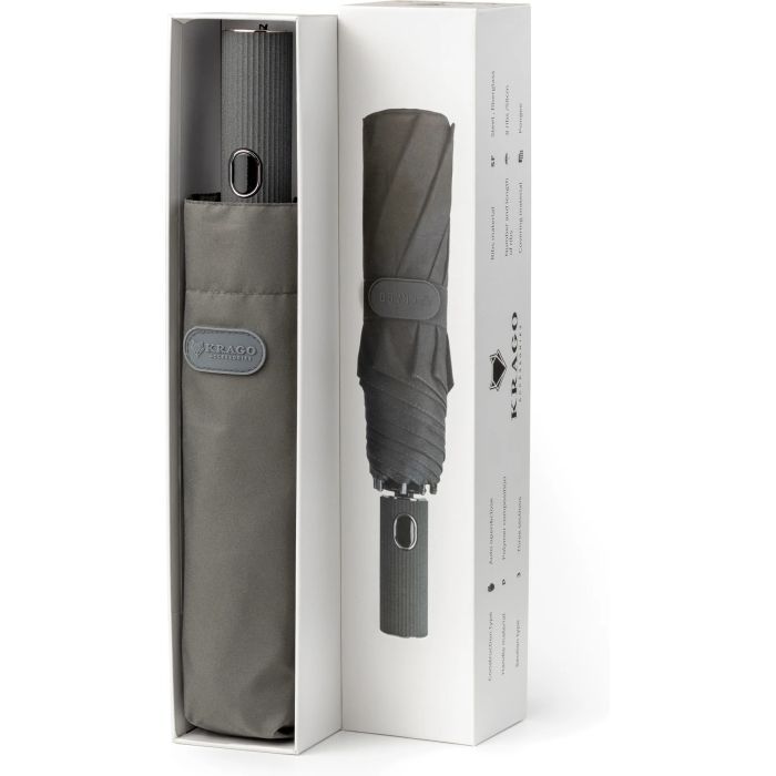 Зонт Krago Column Grey повний автомат сірий (umb-2-004) изображение 7