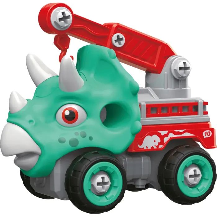 Конструктор Otamanko Машинка-конструктор Трицератопс кран Голубой/красный (OTA-111TS)