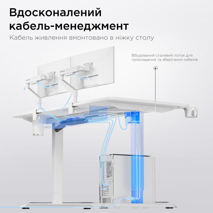 Комп'ютерний стіл Anda Seat Xtreme Pro White (AD-D-DD1-1400-08-W) зображення 14
