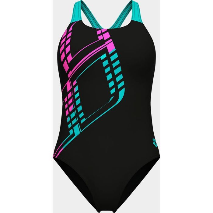 Купальник Arena Graphic Swimsuit Swim Pro L 010809-580 чорний, блакитний, рожевий 36 (3468337757405) изображение 7