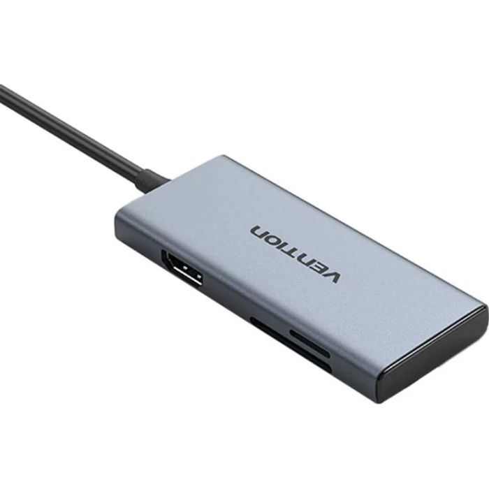 Концентратор Vention USB-C 6-in-1 3xUSB 3.0 + HDMI 4K30Hz + SD/TF 0.15m (TOOHB) зображення 2