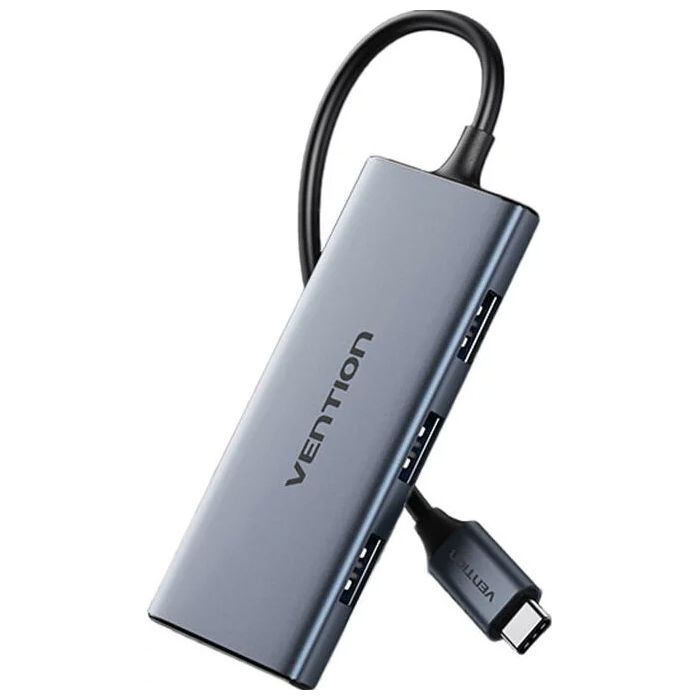 Концентратор Vention USB-C 6-in-1 3xUSB 3.0 + HDMI 4K30Hz + SD/TF 0.15m (TOOHB) зображення 3