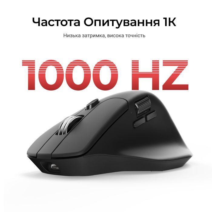 Мышка Keychron M6S Wireless/Bluetooth/USB Black (M6S-A72) изображение 8