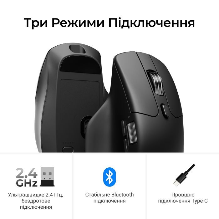 Мышка Keychron M6S Wireless/Bluetooth/USB Black (M6S-A72) изображение 9