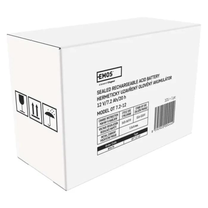 Батарея к ИБП EMOS B9674 AGM 12V 7,2Ah fast 6,3mm (B9674) изображение 11