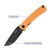 Нож SRM Air, Orange G10, Black Stonewash (105M-GJ)
