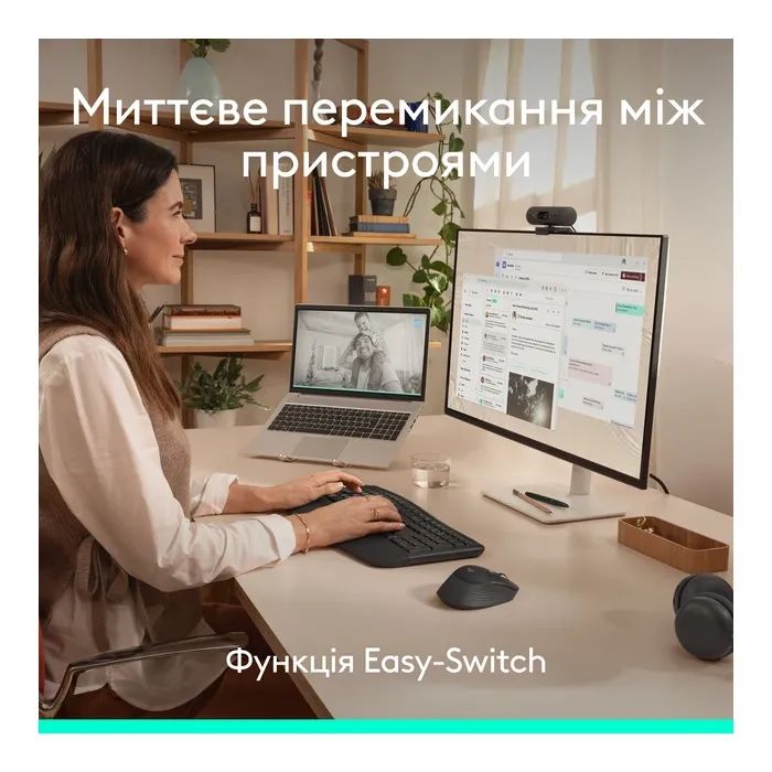 Мышка Logitech Signature Comfort Plus M850L Wireless/USB-C Off-White (910-007716) изображение 6