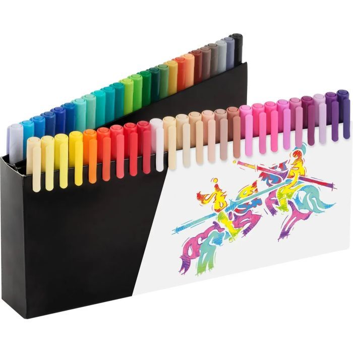 Фломастеры Faber-Castell кисточки Black Edition, 50 цветов (33038) изображение 2