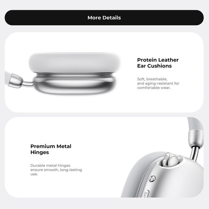 Наушники Havit H670BT Space S1 ANC Silver (6939119093488) изображение 7
