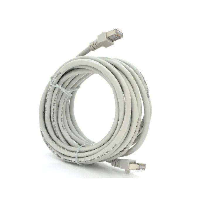 Патч-корд 5м FTP cat.5e, CU, RJ45, grey Ritar (PCR-CU/5G)