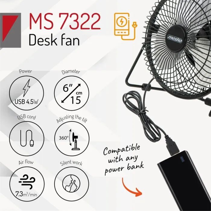 Вентилятор Mesko MS 7322 изображение 10