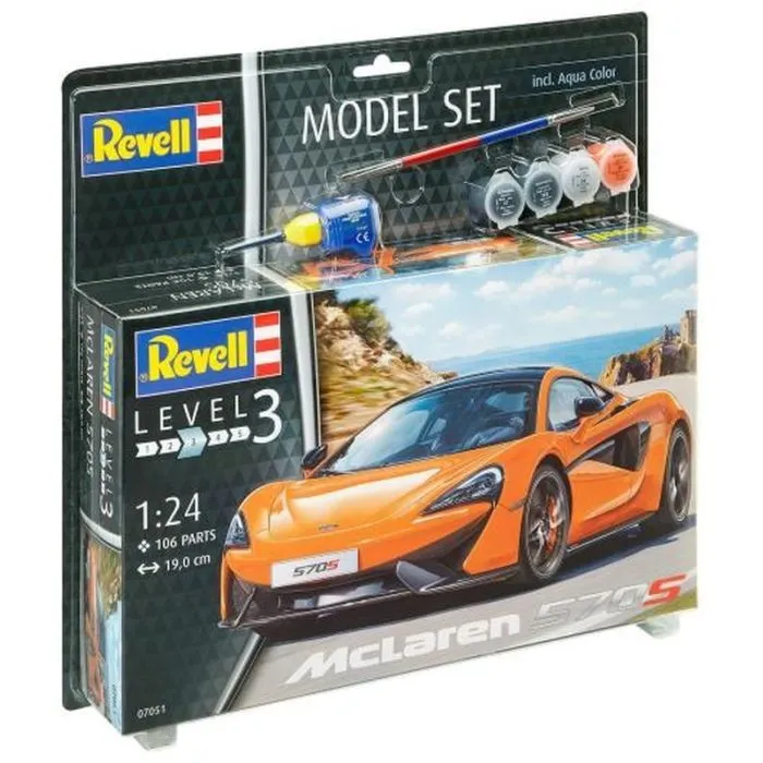 Сборная модель Revell набор автомобиль McLaren 570S, уровень 3, 1:24 (RVL-67051)