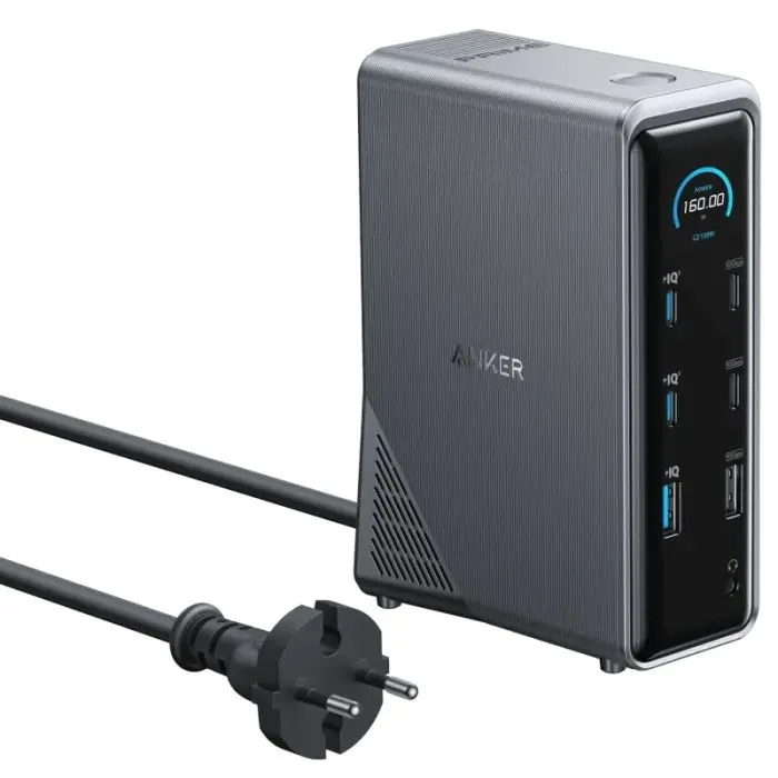 Концентратор Anker USB-C 14-in-1 Dual Display 160W black (A83B63A1)