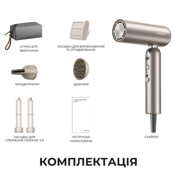 Фен Dreame Pocket Pro 5in1 Titanium (AHD51PRO_T5) зображення 11