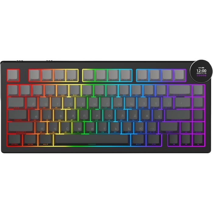 Клавіатура Ajazz AK820 V2 White Peach Switch Wireless/Bluetooth/USB UA White (AK820-V2-WP-S-W)