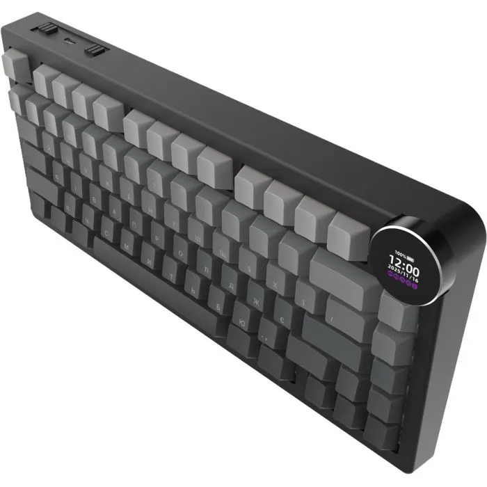 Клавіатура Ajazz AK820 V2 White Peach Switch Wireless/Bluetooth/USB UA Black/Gray (AK820-V2-WP-S-BG) зображення 3
