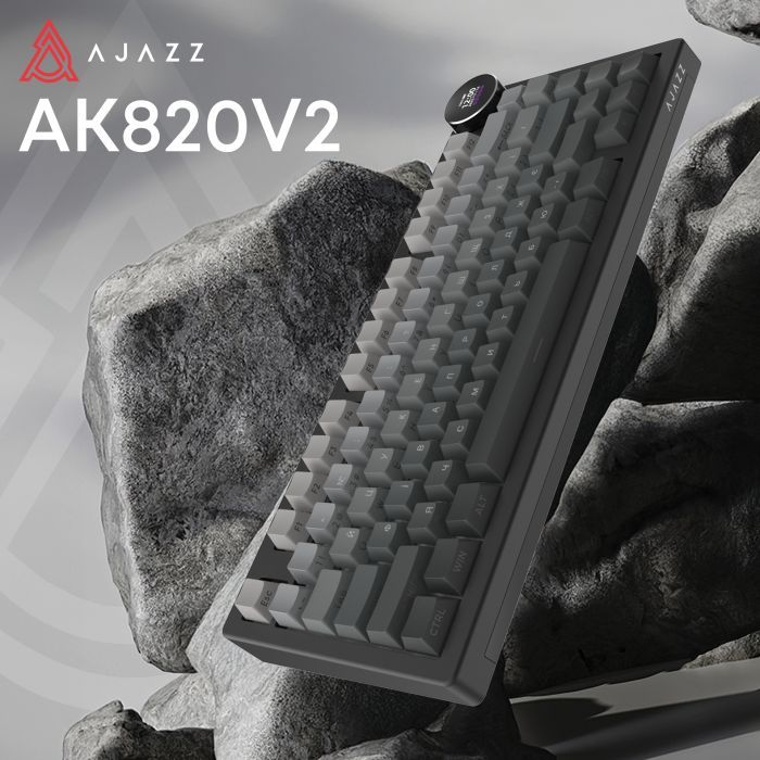Клавіатура Ajazz AK820 V2 White Peach Switch Wireless/Bluetooth/USB UA White (AK820-V2-WP-S-W) зображення 5