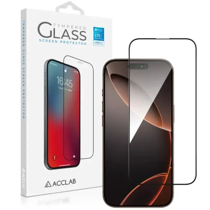 Скло захисне ACCLAB Full Glue ESD Apple iPhone 16 Pro Max Black (1283126594151)