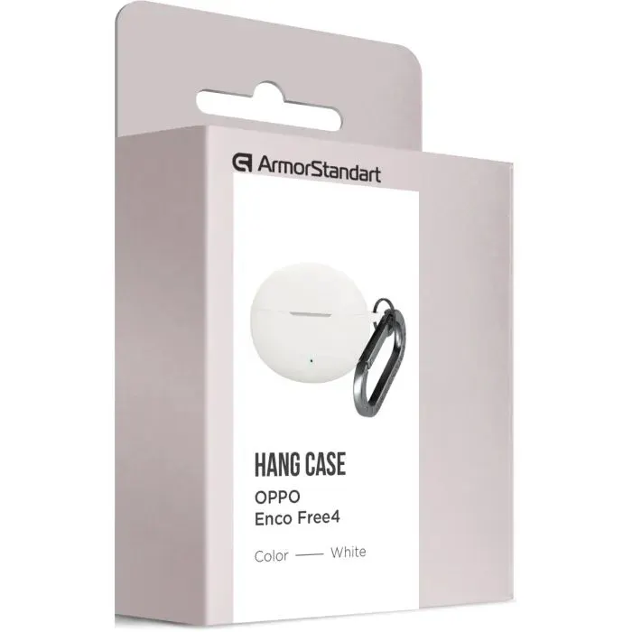 Чехол для наушников Armorstandart Hang Case For Oppo Enco Free4 White (ARM86148) изображение 3