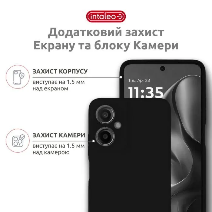 Чохол до мобільного телефона Intaleo Silicone Motorola Moto G85 Black (1283126640216) зображення 3