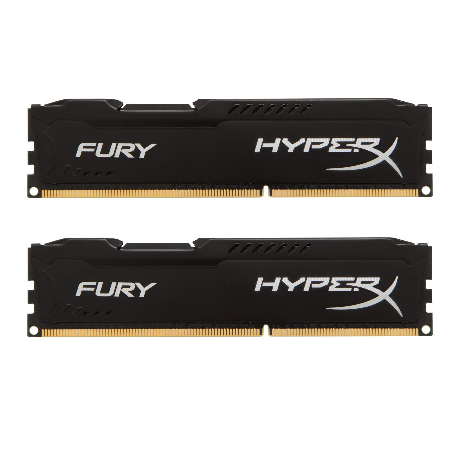 Модуль пам'яті для комп'ютера DDR3 8Gb (2x4GB) 1600 MHz HyperX Fury Black Kingston Fury (ex.HyperX) (HX316C10FBK2/8)
