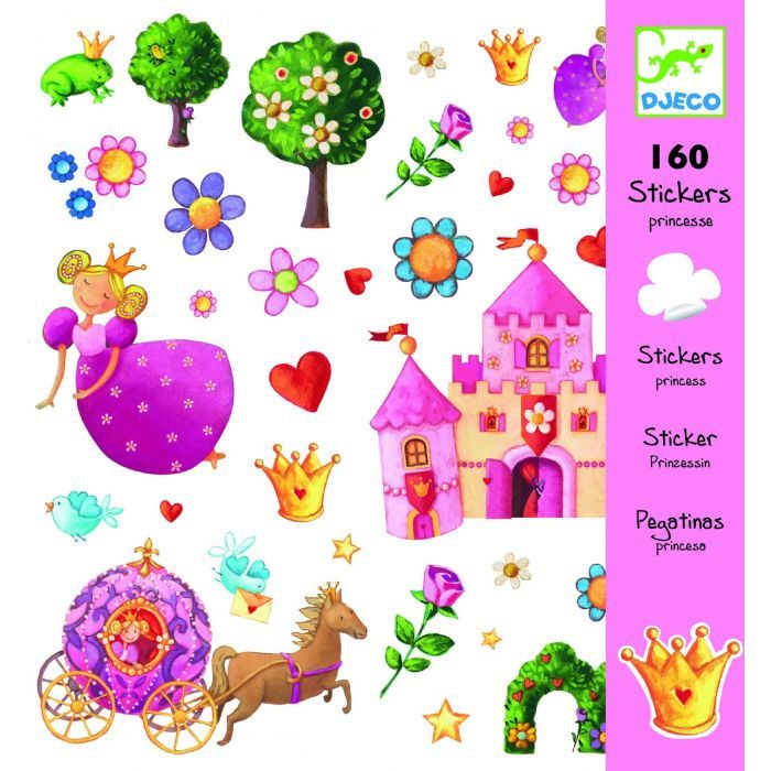 Набір для творчості Djeco наклейки Принцесса 160 шт (DJ08830)