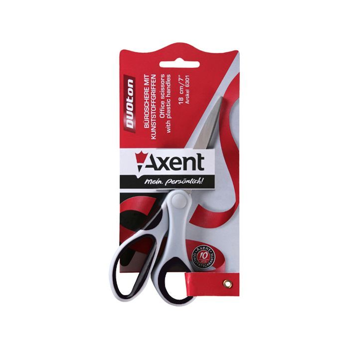 Ножиці Axent Duoton, 18см, gray-black (6301-01-А) зображення 2