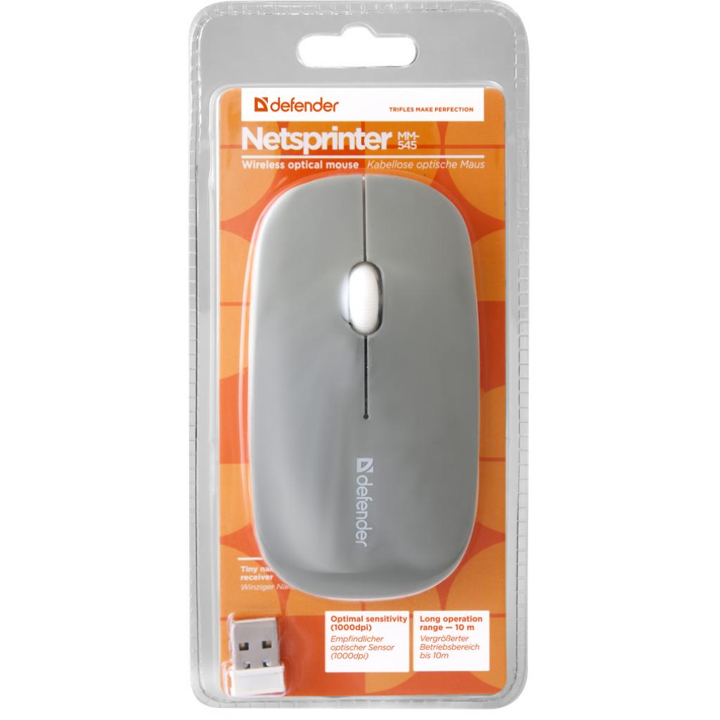 Мышка Defender NetSprinter MM-545 Grey-White (52545) изображение 4