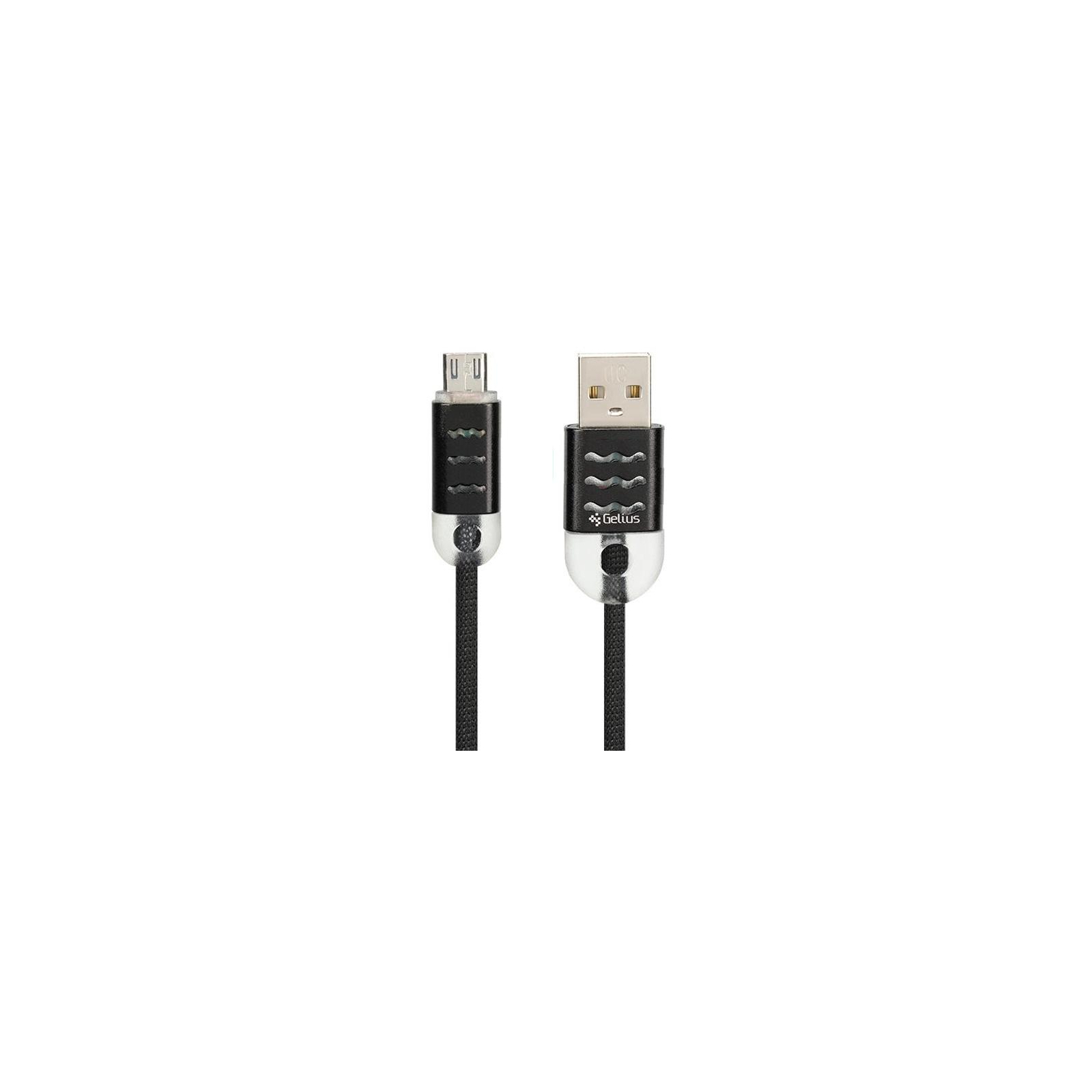 Дата кабель USB 2.0 AM to Micro 5P Pro Wave Light Black Gelius (63260)