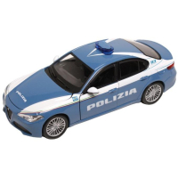 Машина Bburago ALFA ROMEO GIULIA POLIZIA синий, 1:24 от 3 до 5 лет (18-21085) зображення 2