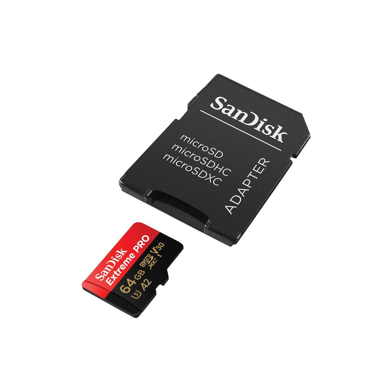 Карта пам'яті SanDisk 64GB microSDXC class 10 UHS-I U3 Extreme Pro V30 (SDSQXCY-064G-GN6MA) зображення 3