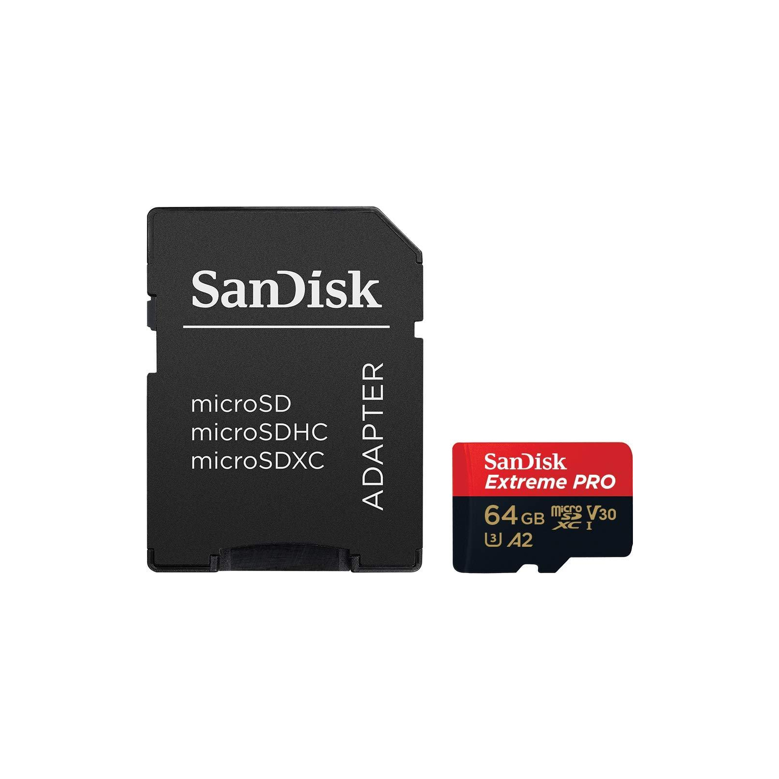 Карта пам'яті SanDisk 64GB microSDXC class 10 UHS-I U3 Extreme Pro V30 (SDSQXCY-064G-GN6MA)