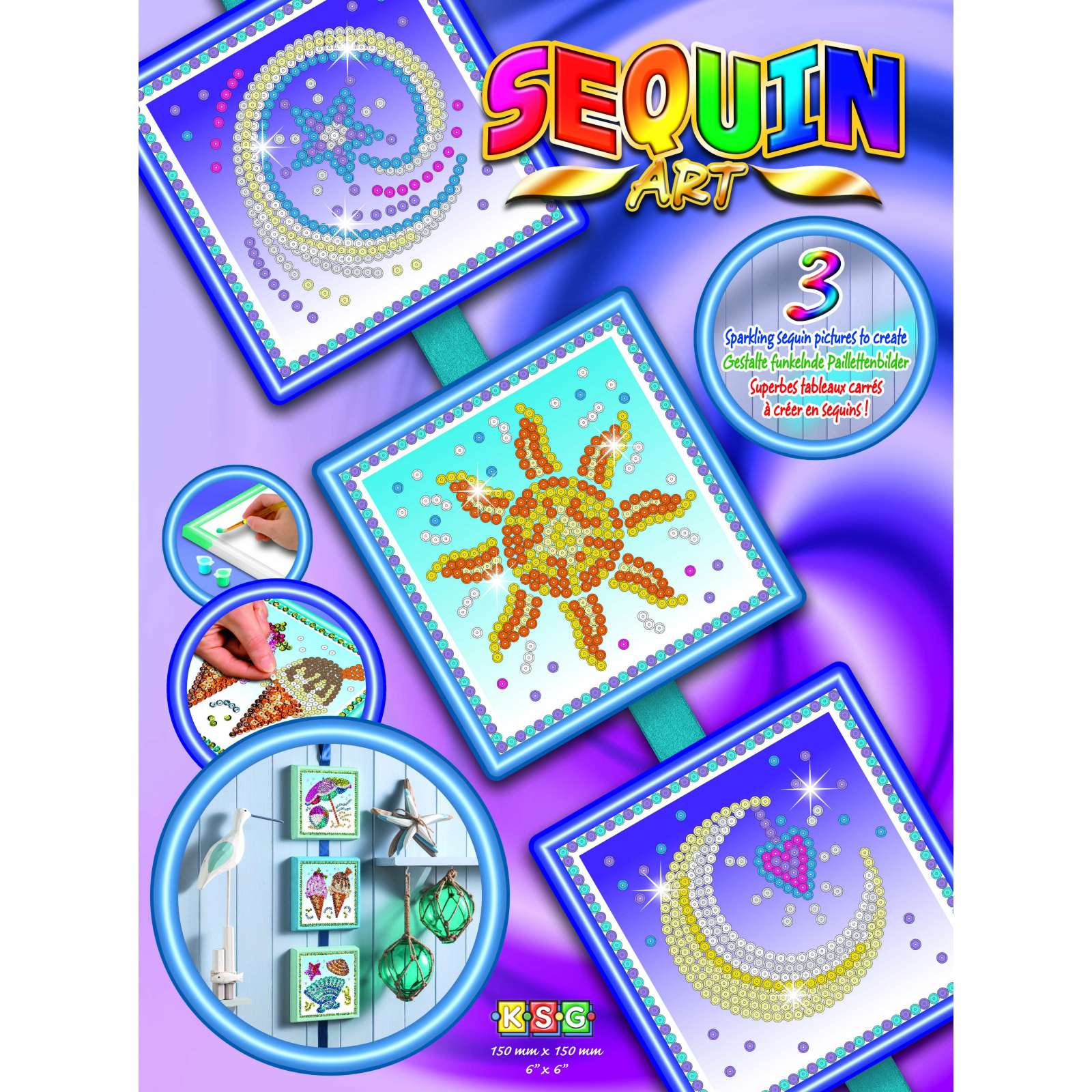Набор для творчества Sequin Art SEASONS Cosmic ,Sun,Moon and Stars (SA1511)